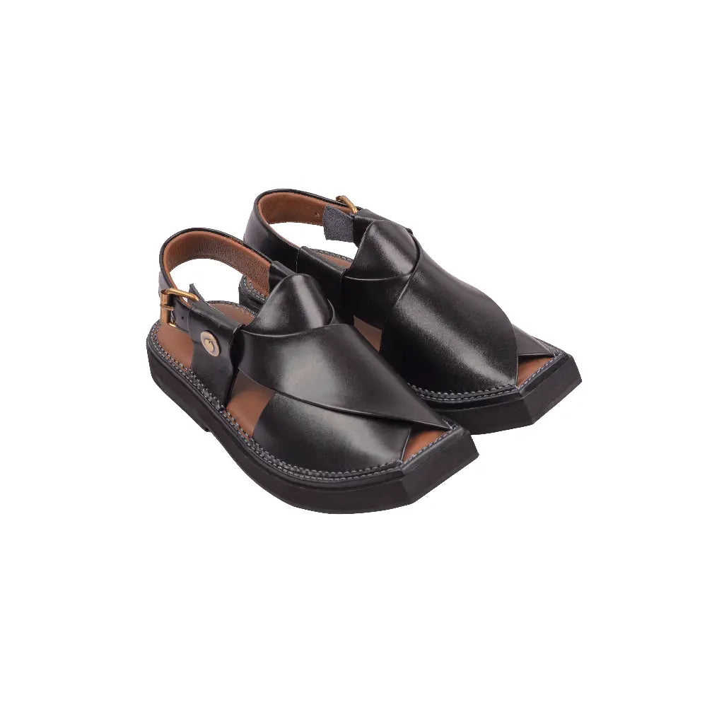 Black Kaptaan peshawari chappal