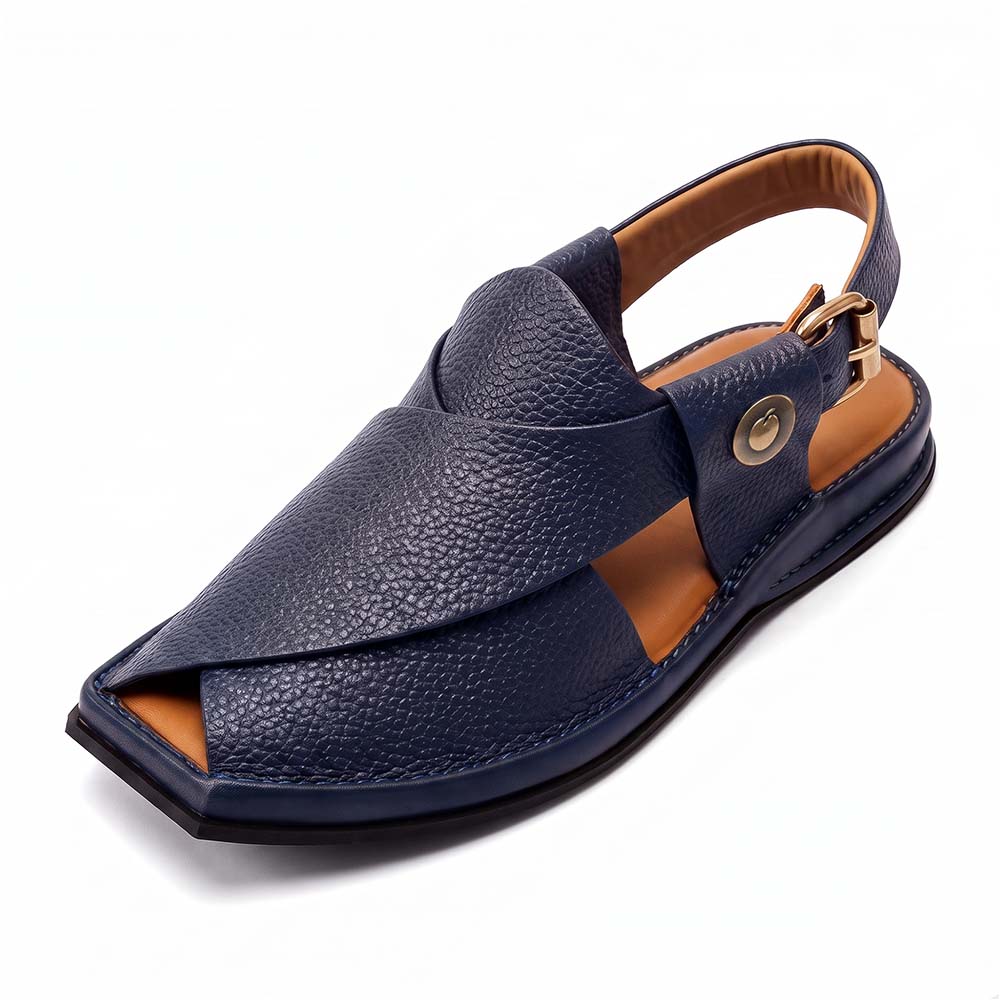 New Lightweigt Blue with sports sole front view show casing the premium quality