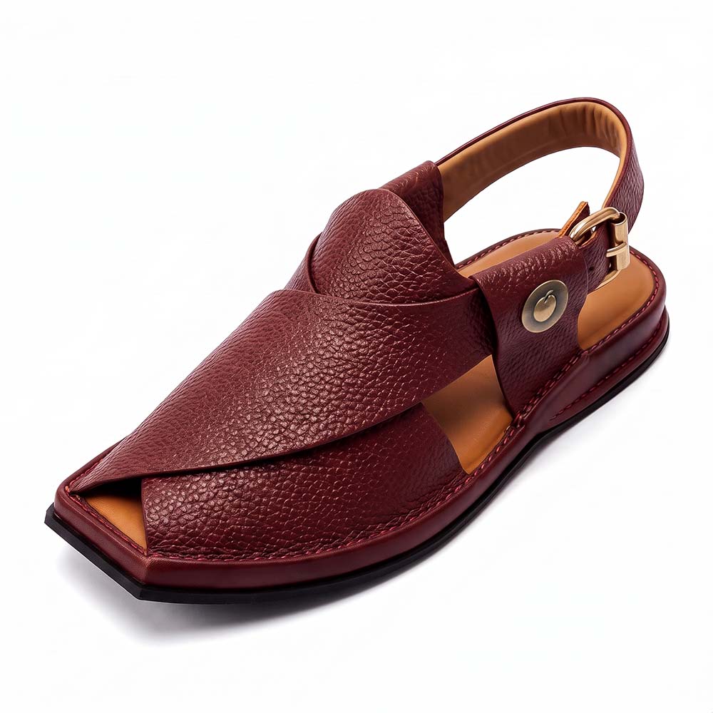 Maroon Light weight Peshawari Chappal for men