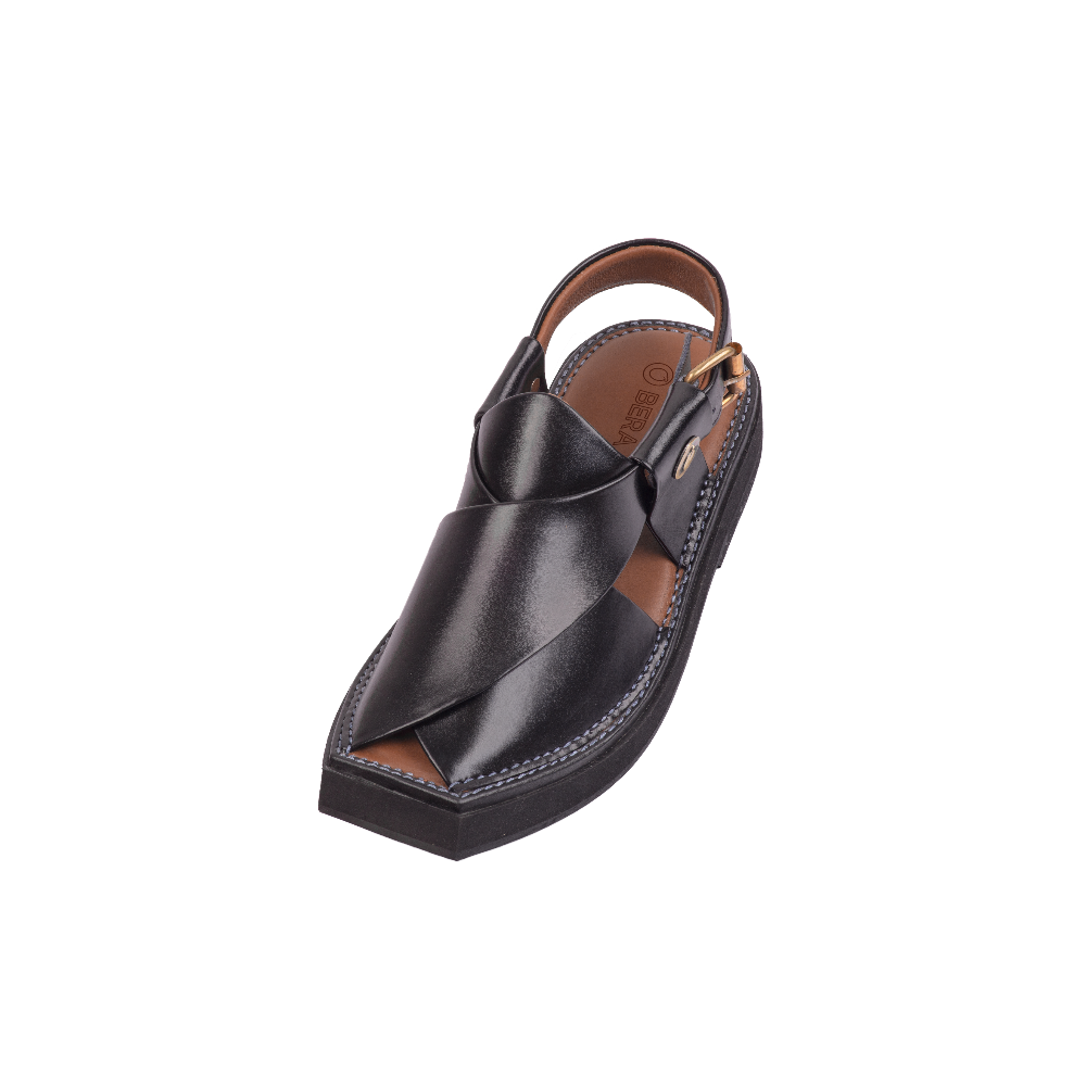 Kaptaan sales chappal black