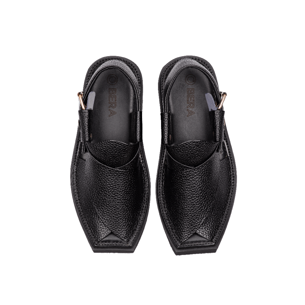 Khan Chappal Black Dot