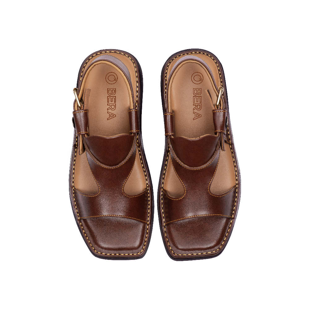 Burgundy Panjedar Chappal