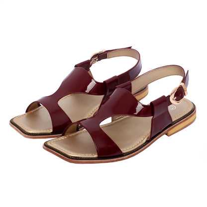 Bera Maroon Peshawari Chappal for Ladies