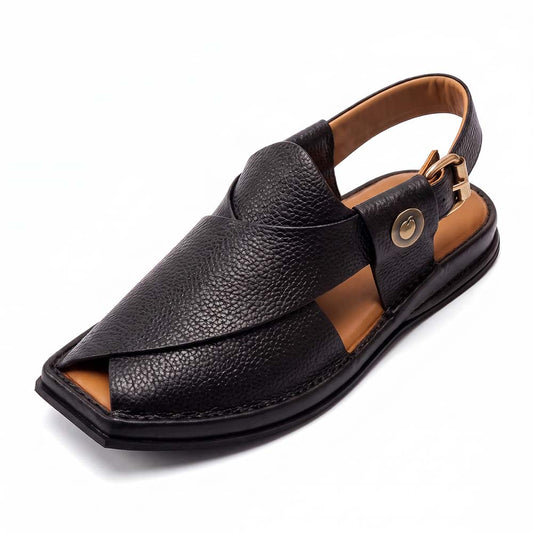 Black Lightweight Peshawari Chappals comfort with style