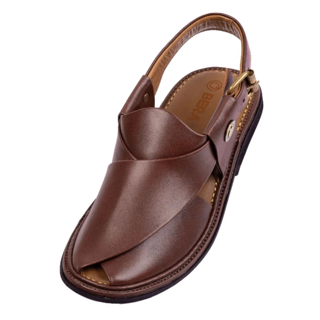 comfortable and stylish burgundy round shape Peshwari Chappal 