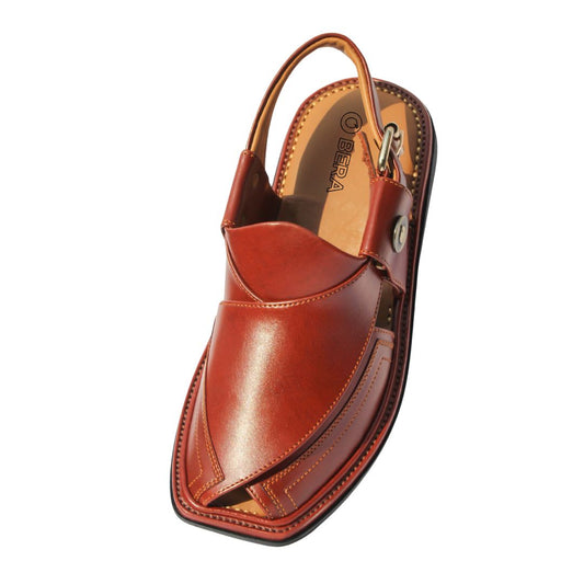 burgundy traditional taki front view. Made from premium leather with adjustable strip and tyre sole