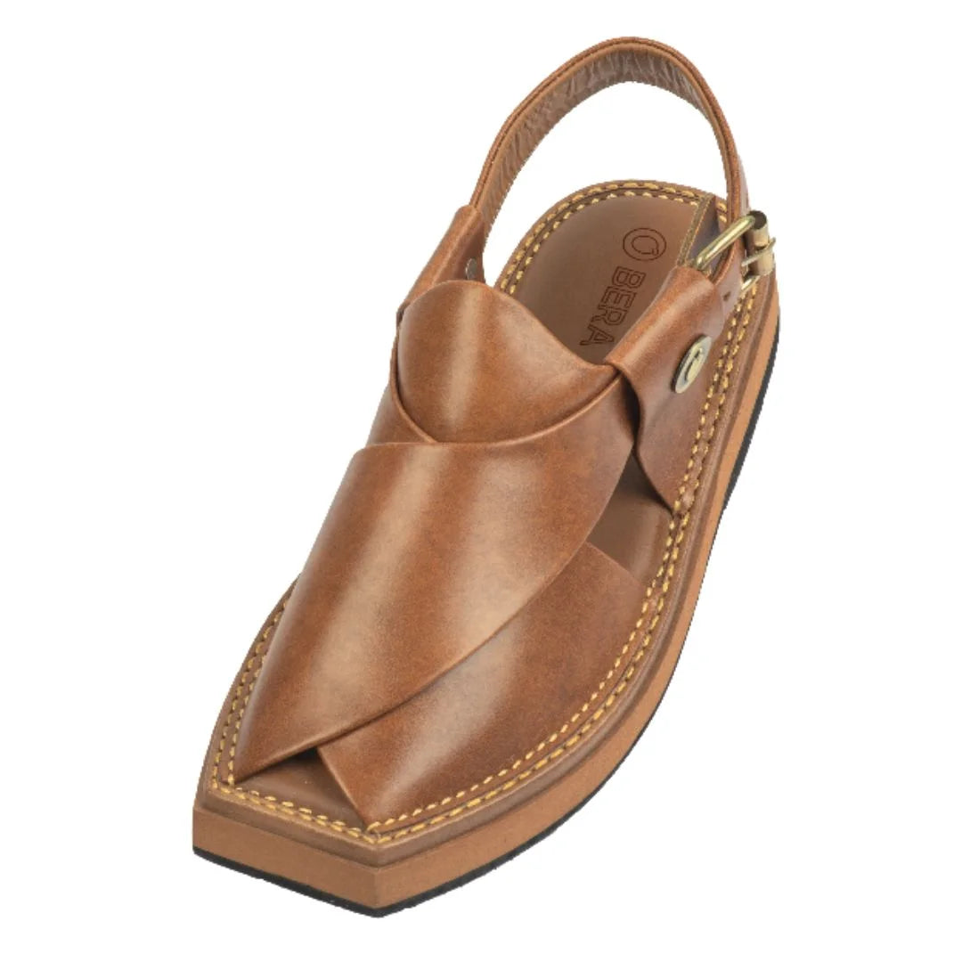 Bera Nue Brown Kaptaan Peshawari Chappal for men