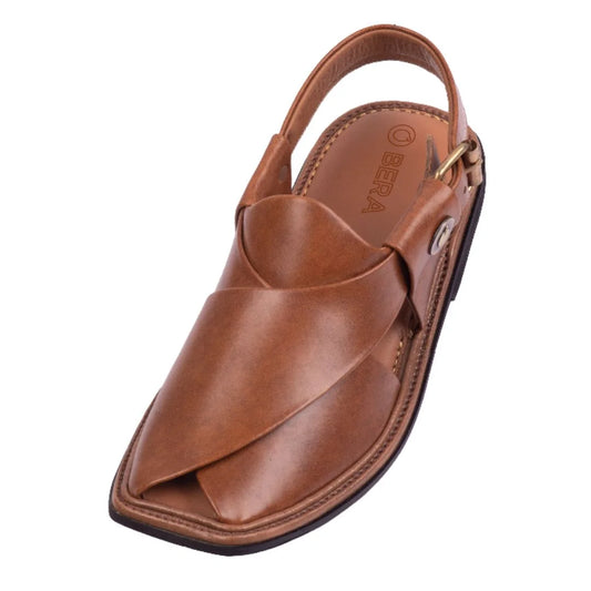 Nue Brown Traditional Peshawari chappals for men