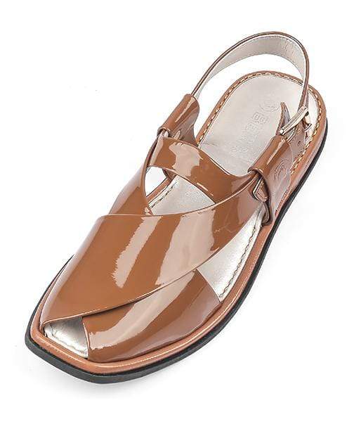 Beige Ladies Peshawari Chappal 