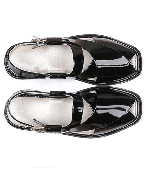 new design Peshawari chappal for ladies black color